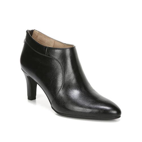 LifeStride Georgia Boots Women's US 11 Black Leather Silhouette Heel ZAP2163