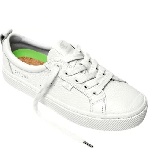 Cariuma OCA Low Sneakers Men's US 8.5 White Leather Low Top Casual Shoes ZAP2237