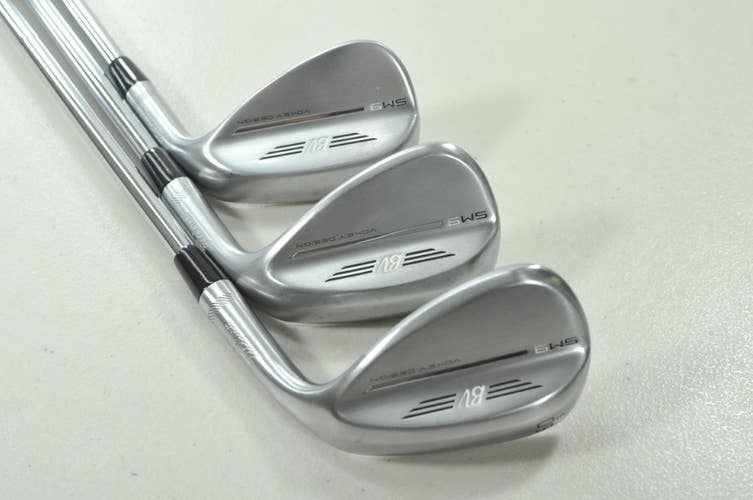 Titleist Vokey SM9 Tour Chrome 52*, 56*, 60* Wedge Set Right Steel # 210585