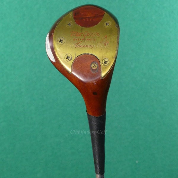VINTAGE MacGregor Tourney Eye-O-Matic M85W Persimmon Fairway 4 Wood Steel Stiff