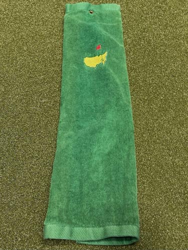 Vintage Augusta National Masters Tri Fold Golf Towel NICE!