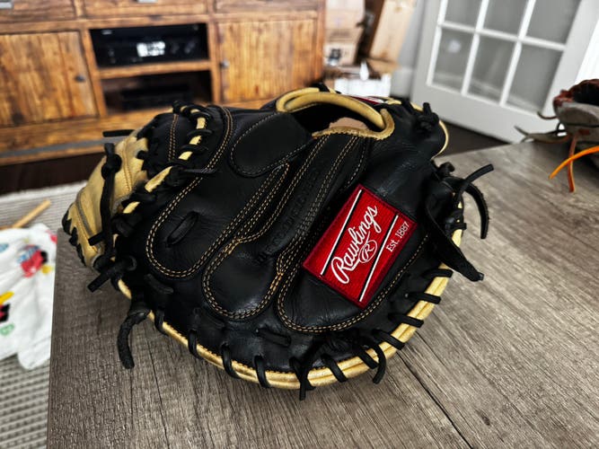 Rawlings Gold Glove Elite RH Catcher's Baseball Glove 32.5" (Used)