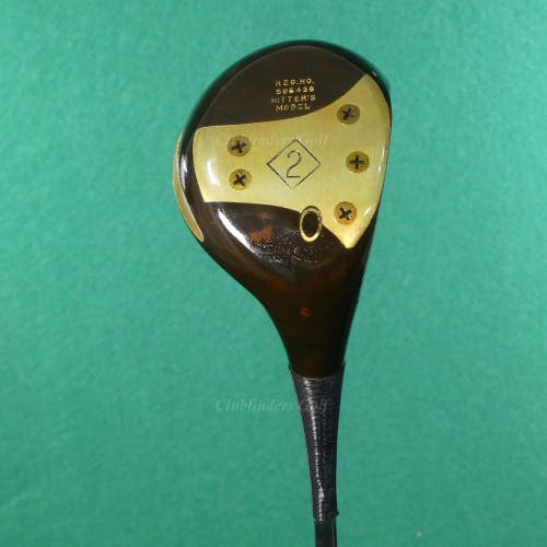VINTAGE MacGregor Grad-U-Wate HM Hitter's Model Persimmon Fairway 2 Wood Steel