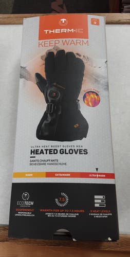 Black Men's Therm-Ic Ultra Heated Boost Gloves- Size 9