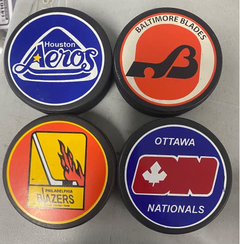 WHA souvenir replica pucks (NEW)
