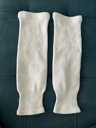 White Youth Large CCM S100p Socks (Used)