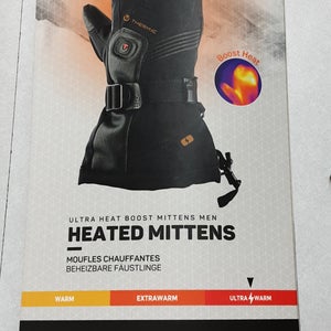 Black Men's Therm-Ic Ultra Heat Boost Mittens- Size 9.5