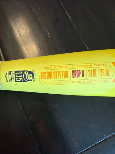 2024 Easton Hype Fire Composite USSSA Certified Bat (-8) 23 oz 31" (Used)