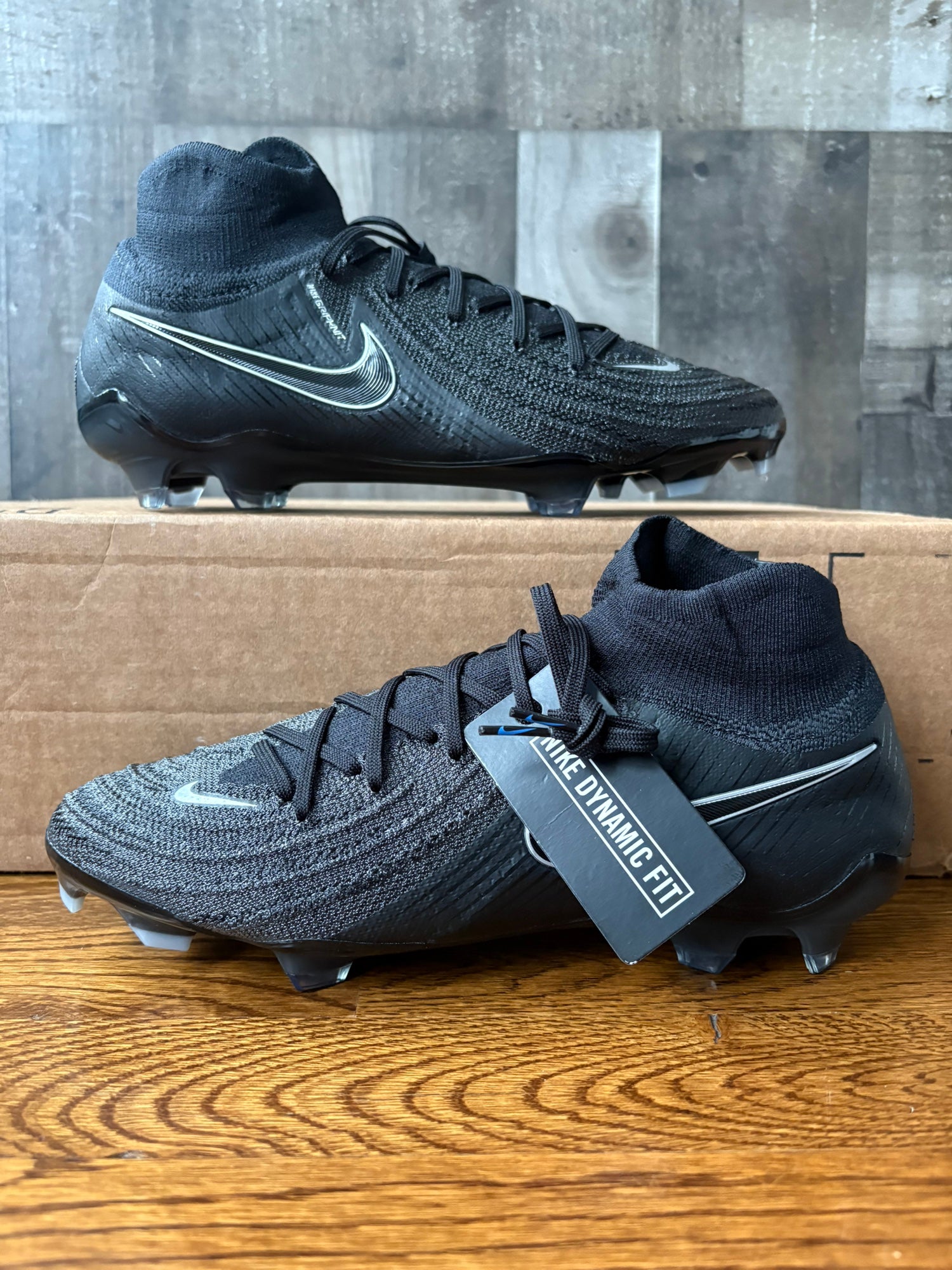 Nike Phantom Luna II Elite FG Triple Black Shadow Pack FJ2572-001 sz 8 Men\'s Nike Phantom Luna II Elite FG Soccer Cleats | Shadow Pack main image 2