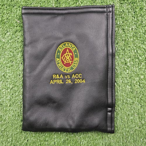 Atlanta Athletic Club Golf Ball/Tee/Accessory Black Faux Leather Bag 2004