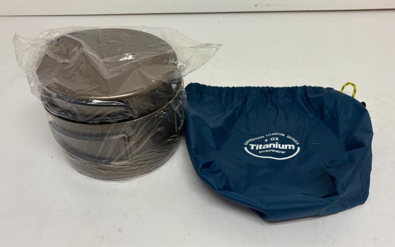 Evernew Expedition Titanium 4DX Cook Set Ultralight Camping Pot NEW