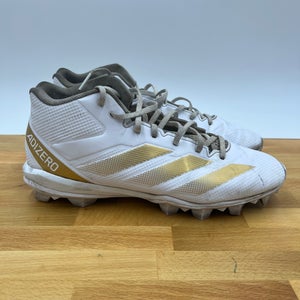 Adidas Adizero MD White and Gold Football Shoes Size 12 Men’s