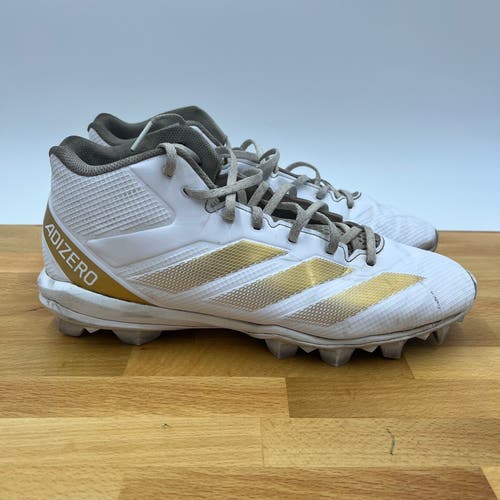 Adidas Adizero MD White and Gold Football Shoes Size 12 Men’s