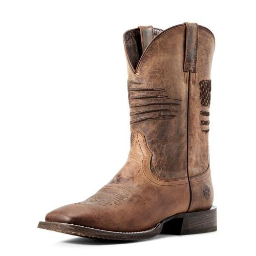 Ariat Circuit Patriot 10029699 Men's US 10.5 Brown Leather Western Boots VER1231
