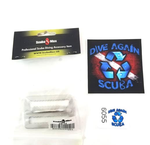 Scuba Max Scuba Diving Stainless Steel Weight Belt Keeper with D-Ring 2"