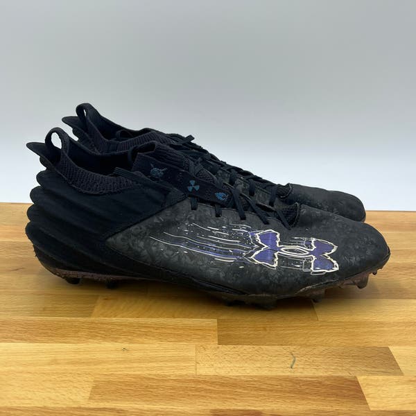 Under Armour Blur Smoke 2.0 MC Black Suede Football Cleats  display picture 2