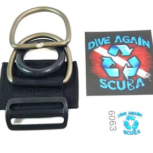 Scuba Max Scuba Diving Weight Belt Keeper with D-Ring Kit 2"