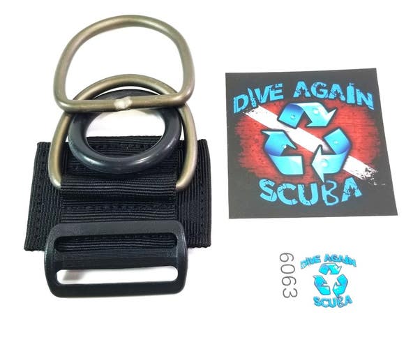 Scuba Max Scuba Diving Weight Belt Keeper with D-Ring Kit 2"