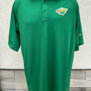 Fanatics Minnesota Wild Polo Shirt Retro Green (New) 1762