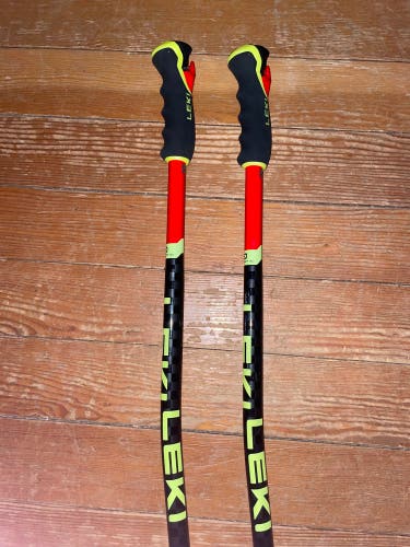 50in (125cm) Leki WORLD CUP GS 3D Racing Ski Poles (Used)