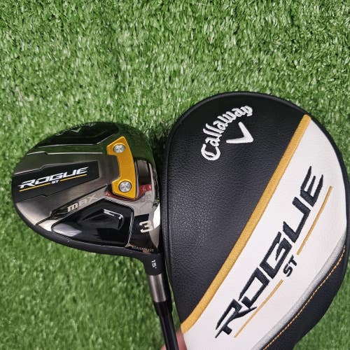 MINT Callaway Rogue ST Max 3 Fairway Wood 15 Ventus Blue 6R Regular RH + HC