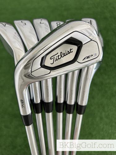 LH Titleist AP3 718 Iron Set 4-P / True Temper AMT Black Regular