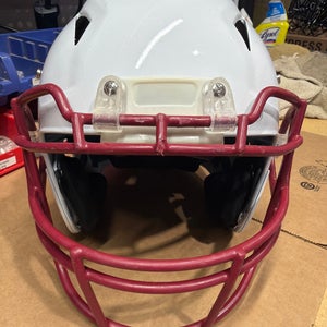 USED SCHUTT VENGEANCE Z-10 ADULT FOOTBALL HELMET - LARGE - WHITE - REJECT