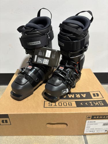 Brand New Armada AR One 90 MV Ski Boots – 25/25.5 – 100 mm Last – Black