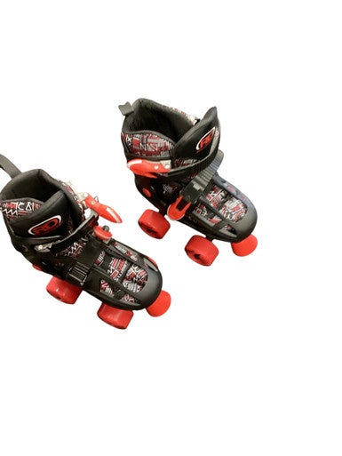 Used RollerDerby SKATES Child Roller Quad Skates Red Adjustable 11846-S000086891