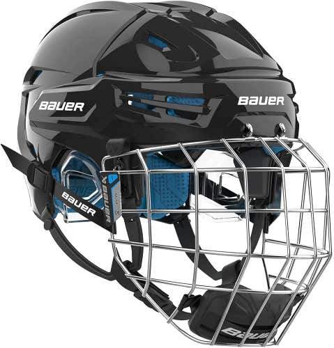 New Black Large Bauer Re-Akt 65 Helmet Combo
