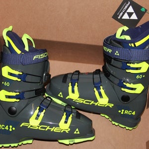 NEW Fischer RC4 60 JR Ski Boots size 26.5 mondo US 8.5 grip walk
