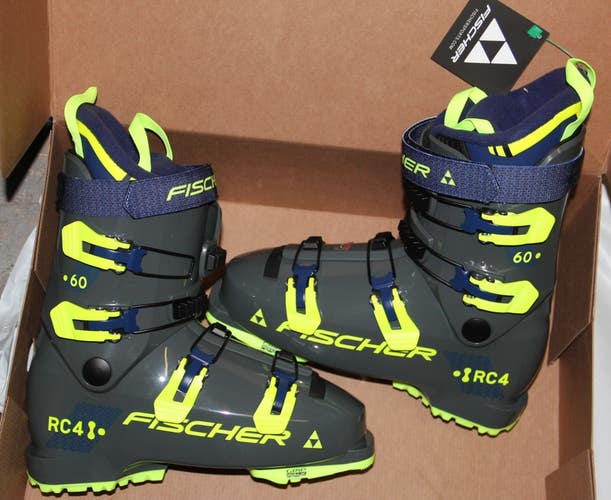 NEW Fischer RC4 60 JR Ski Boots size 26.5 mondo US 8.5 grip walk