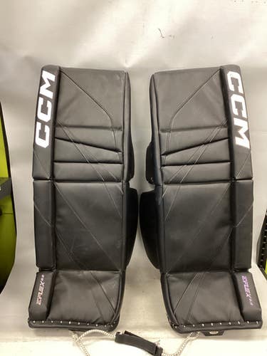 Used CCM EFLEX 6.9 Goalie Leg Pads Inter Black 32" 11851-S000042806