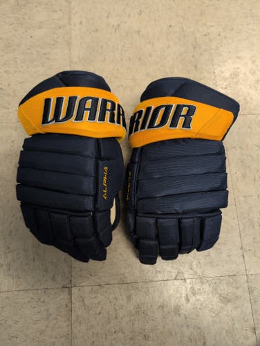 Warrior Alpha 20 Toledo Walleye Gloves 14" Pro Stock