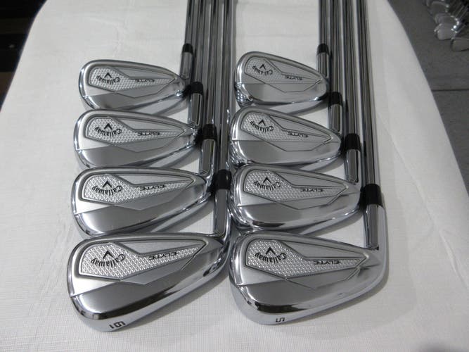 Left-Handed Callaway Elyte Iron Set - 5-AW, GW - Regular Steel +0.5" Long - MINT