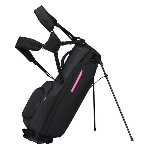 Taylor Made Flextech Stand Bag (4 way top, Black/Neon Pink, NO LOGO) 2026 NEW