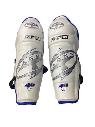 Used CCM 452 TACKS Senior Shin Guards White 13" 11760-S000087465