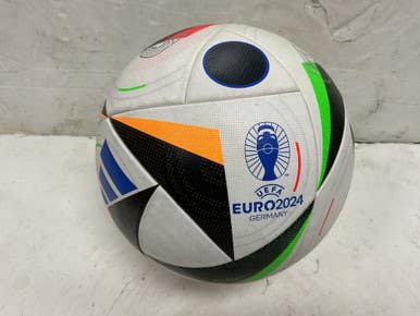 Used Adidas UEFA Euro 2024 Germany IN9365 Size 5 Soccer Ball White And Orange 11855-S000198913