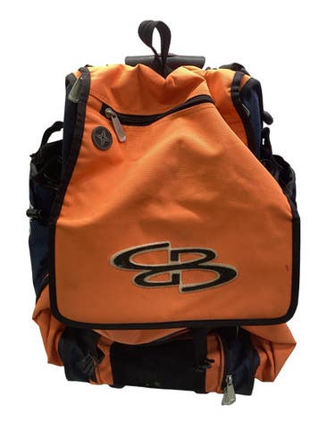 Used BoomBah 4 BAT USA ROLLING BAG BB/SB Player Wheeled Bag Orange 11347-S000263378