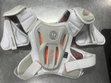 Used Warrior BURN Lacrosse Shoulder Pads White SM 11497-S000155250