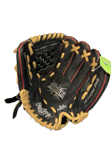 Used Rawlings HIGHLIGHT SERIES BB/SB Glove RH Throw Black 10" 11682-S000127177
