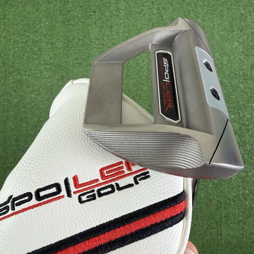 Spoiler Golf Roll Face Mallet Putter With Headcover Right Handed 35