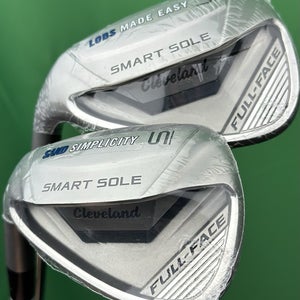 Cleveland Smart Sole Full Face Wedge Set LEFT Hand Steel SW, LW NEW!