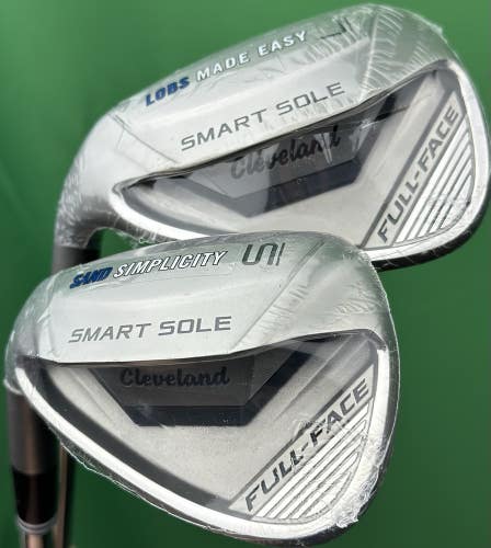 Cleveland Smart Sole Full Face Wedge Set LEFT Hand Steel SW, LW NEW!