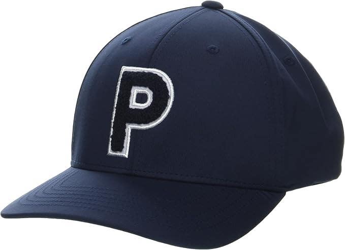 PUMA Chenille P Snapback Golf Hat Cap Adjustable OSFM Color: Deep Marine Navy