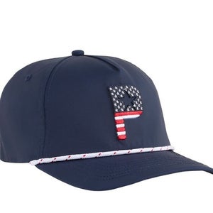 Puma Pars and Stripes 5 Panel Rope USA Golf Hat Color: Navy - One Size - NEW