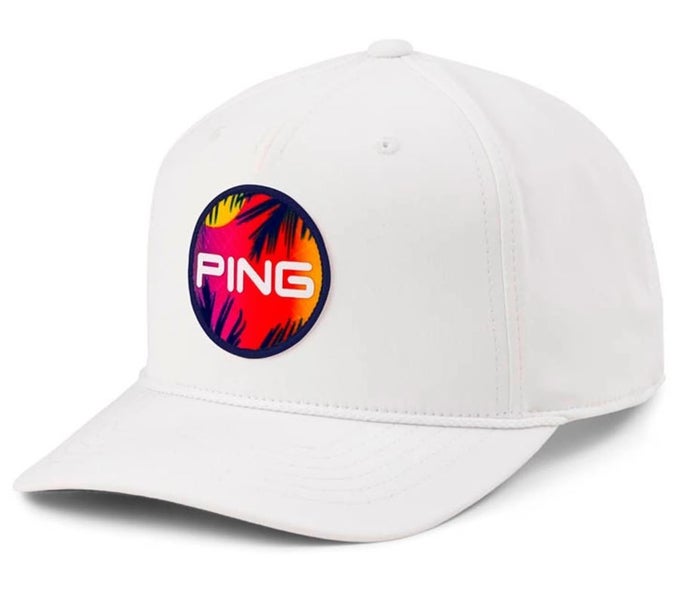 PING Electric Sunset 251 Adjustable Snapback Golf Hat Cap White One Size NEW