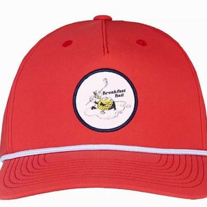 Swannies Mens "Sunny - Breakfast Ball" Snapback Adjustable Golf Hat Cap Red NEW!