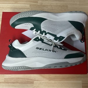 Selkirk Mens Court Strike White/DKGREEN Size 11 Pickleball Shoes