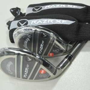 LEFT HANDED Callaway RAZR XF 3 and 4 Hybrid Set Stiff Flex Graphite NOS #210834